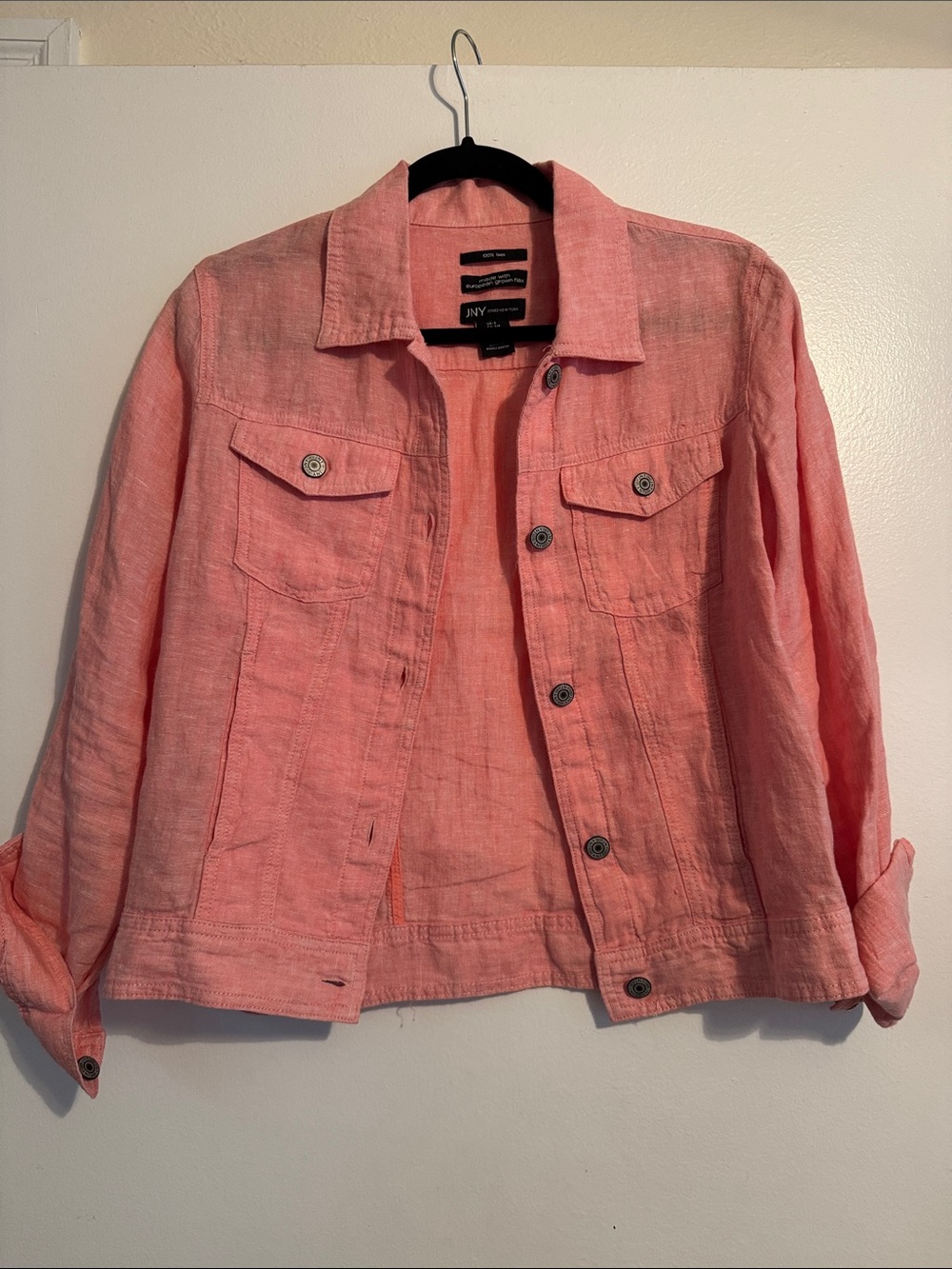 Jones New York Pink Linen Jacket